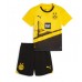 Günstige Borussia Dortmund Babykleidung Heim Fussballtrikot Kinder 2023-24 Kurzarm (+ kurze hosen)